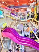 Équipement de parc d'aventure intérieur commercial : Mur d'escalade, système d'escalade automatique, toboggan géant, solution pour centre de divertissement familial