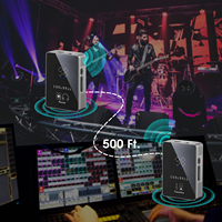 Système IEM sans fil 2,4 GHz, portée de transmission de 150 m, système de monitoring intra-auriculaire sans fil, émetteur, récepteur bodypack pour scène et live