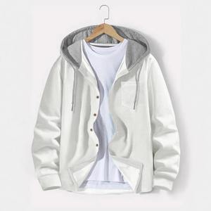 Chaqueta Cárdigan Informal con Capucha para Hombre, Invierno 2025, 100% Algodón, Diseño de Rejilla, Nueva Moda, Corte Regular, Impermeable, Secado Rápido, para Exteriores - Product Image 5