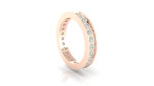 Anillo de Plata de Ley 925 Original Vvs1 Lab Grown Diamond Infinity Eternity Wedding Band joyería fina anillo de diamantes - Product Image 4