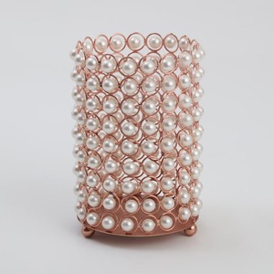 <b>White</b> Beats Metal Candle Holder Lanterns and Candle Stand for Wedding Dinner Table Decor and Home Decor - Product Image 2