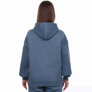 Sweat à capuche surdimensionné pour femme de haute qualité, logo personnalisé, fermeture éclair intégrale, polaire doux, respirant, sweat à capuche pour femme automne-hiver, service OEM - Product Image 2