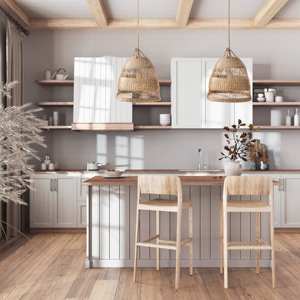 Kits de pantalla modernos para cocina, lámpara de iluminación tejida de algas marinas, luz colgante, luces de techo ecológicas al por mayor - Product Image 5