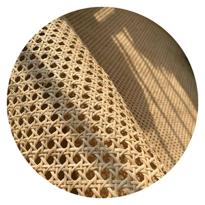 สายรัดหวายแบบกว้างสำหรับโครงการไม้สานหวายธรรมชาติแบบตาข่ายเปิดถักทอล่วงหน้า - Product Image 1