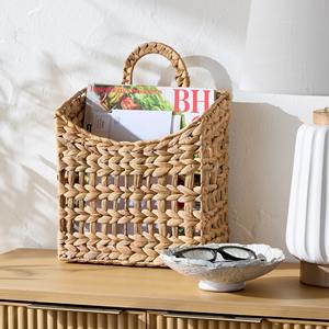 Water Hyacinth <b>Square</b> Hanging <b>Basket</b> with Handle Handmade Storage <b>Basket</b> Wholesale eco-friendly Made in Vietnam - Product Image 3