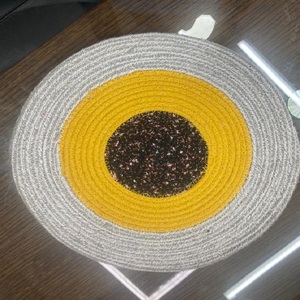 New Modern Jute <b>Placemat</b> Natural <b>Round</b> With Lace for Table Decoration Handmade Luxury Customized MOQ Export From Bangladesh - Product Image 4