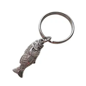Unique Vintage Solid Brass Dolphin Fish Key Chain Nautical Key Ring Brass Loop Available in wholesale price