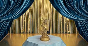 Divino para símbolo de amor decoración del hogar artículo de regalo Krishna Makhanchor Laddoo Gopal estatua escultura bebé Thakurji Murti Idol - Product Image 2