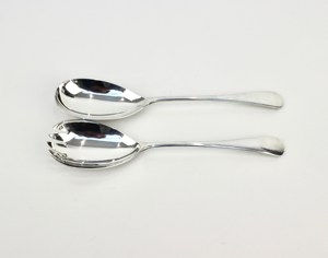 Glossy Silver Stainless Steel Silverware <b>Salad</b> <b>Server</b> Perfect For Events Restaurants Hotel And Resort From India - Product Image 2