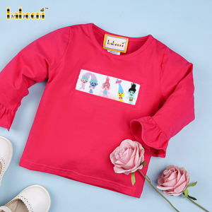 Chemise smockée de dessin animé 3D mignon garçon ODM personnalisé 100% coton fabricant de gros fabriqué en Vietnam-BB1605 - Product Image 4