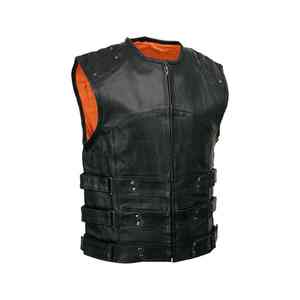 Gilet en cuir véritable de haute qualité chaud imperméable pour l'automne hiver avec un design unique sans manches gilet en cuir pour hommes le plus demandé - Product Image 2