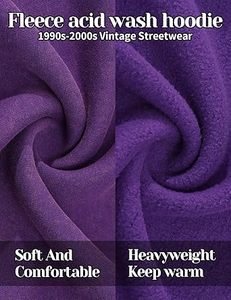 Sudaderas con capucha de lavado ácido informales de invierno para hombre, Color sólido, ajuste Regular, 100% algodón, forro polar, ecológico, secado rápido, alta calidad - Product Image 6