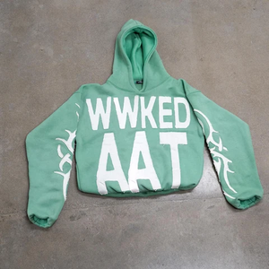 Custom Sun Faded Crop Hoodie Streetwear Low MOQ Fashion Wear Distress Sudadera con capucha bordada Unisex Hip Hop Hoodies Made In Pakistan - Product Image 3