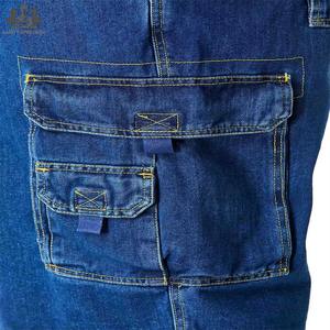 Shorts Vaqueros Vintage para Hombre, 100% Algodón, Sólidos, Casuales, Holgados, Transpirables, Ropa de Calle de Verano, Venta al Por Mayor Personalizada - Product Image 5