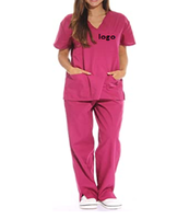 Ensemble de combinaison de travail pour femmes adultes, six poches, col en V, pantalon cargo, fermeture à cordon, tissu personnalisé, vente en gros