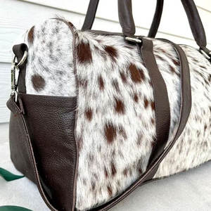 Bolsa de Viaje de Cuero Genuino de Alta Calidad para Unisex, Bolsas de Viaje de Cuero de Color Sólido Personalizadas, Gran Venta - Product Image 2