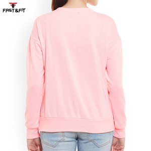 Professional Made Printing Design Cotton <b>Fleece</b> Fabric Pullover Cotton Solid Color Custom Logo Women Sweat <b>Shirt</b> - Product Image 3