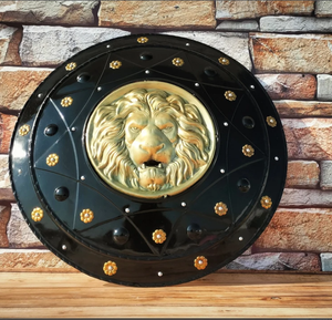 Escudo Vikingo Guerrero Negro Hecho a Mano - Escudo para Reenactment, Artículos de Regalo para Amantes de la Guerra, Calidad Premium - Product Image 2