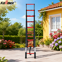Échelle télescopique double face Kollmax KME5045B-KME5089B, plusieurs tailles de marches, échelle télescopique portable