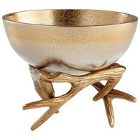 Cuenco de servidor de tallo de hoja de alta calidad de acero inoxidable con tallo de flor de latón decorativo Tazón de tuerca de condimento de calidad superior