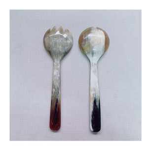 Cuillère en corne de buffle Serveur à salade Cuillère en corne de boeuf de buffle personnalisée pour cuillère de service à café et à thé - Product Image 1