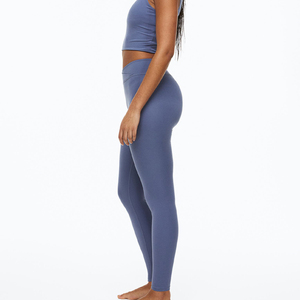 Wholesale High Quality Custom Logo Fitness Gym Tights No Front Line Seamless Soft High Waist Yoga Pants <b>Leggings</b> Women - Product Image 5