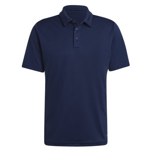 Polo à manches courtes pour homme, bleu marine, couleur unie, tissu piqué à séchage rapide, style décontracté, col boutonné, style été - Product Image 1