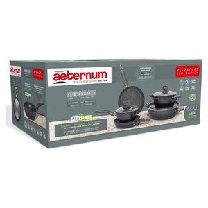 PETRAGRES ECOSOLUTION 8-Piece Black Ceramic Aluminum <b>Cookware</b> <b>Set</b> AP000246 - Product Image 2