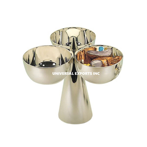 Cuenco de Chocolate árabe de forma redonda de diseñador hecho a mano, juego de dos de Metal ecológico para mesa, cuencos de postre decorativos - Product Image 2