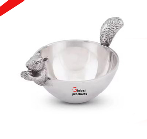 Bol de service de nourriture et de salade de forme ronde en aluminium en métal fini doré au look royal pour restaurant d'hôtel - Product Image 3
