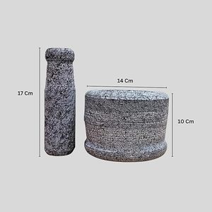 Mortero y Maja de Mármol Gris de Marca Privada, Ideal para Crear Condimentos Frescos, Salsas y Pastas de Hierbas sin Esfuerzo - Product Image 3