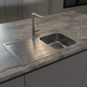 Fregadero Apell de 1 Tazón (86x50cm) LINEAR de Acero Inoxidable Cepillado para Cocina, por Appell - Product Image 3