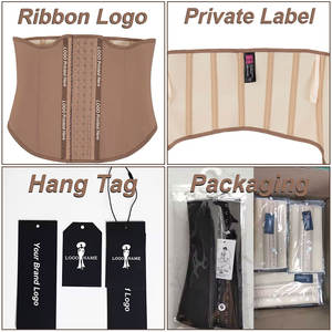 Glattes Latex Taillenmieder Korsett aus Latex, Sanduhr Body Shaper, Taillentrainer mit langer Vorder- und kurzer Rückseite - Product Image 6