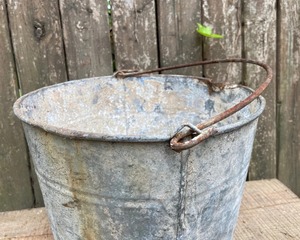 Cubeta Galvanizada Vintage, Maceta Metálica, Recipiente para Agua de Jardín, Maceta para Plantas y Flores, Decoración Rústica para el Hogar - Product Image 5