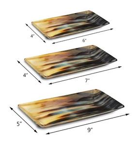 Bandeja de servicio con forma de rectángulo de cuerno de buey de vaca Natural 100%, hecha a mano de alta calidad, el mejor acabado para utensilios de cocina domésticos y uso de mesa - Product Image 3