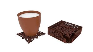 New Design Decor and Wholesale Custom Factory Acacia Wood Coaster Walnut Wooden Coaster Beech Coaster for Coffee Tea Cup - Product Image 5