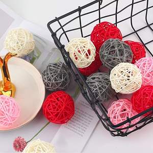 Best-Selling Rattan Craft Wicker Hollow Rattan Ball for Halloween <b>Christmas</b> Vintage Style Is Made in Vietnam Decor - Product Image 4