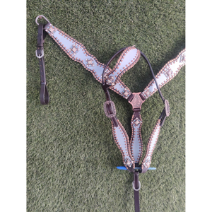 Belle selle anglaise Western cuir cheval Tack taillé à la main collier de poitrine Headstall & Bridle Horse Halters Style - Product Image 1