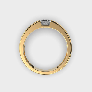 แหวนหมั้นเพชรทรงเหลี่ยมมรกตสังเคราะห์สุดหรู ตัวเรือนทองคำ 14K สีเหลือง ประดับเพชรเม็ดเดี่ยวโดย RATAN JEWELS พร้อมใบรับรอง - Product Image 4