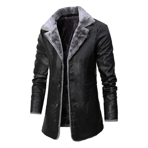 Manteau classique en cuir véritable pour homme avec une silhouette structurée, une finition lisse et une doublure intérieure chaude pour un usage quotidien en hiver - Product Image 6