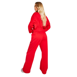 Nouvelle arrivée de costume de jogging deux pièces décontracté pour femmes du fournisseur direct d'usine haut de rue avec service OEM de courte durée - Product Image 2
