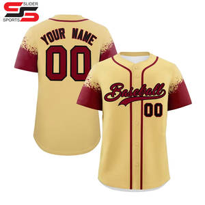 Wholesale Blank Baseball Shirt Print Button Up Baseball Shirt Softball Wear Stitched Logo Name Men Youth Custom Baseball Jersey - Product Image 2