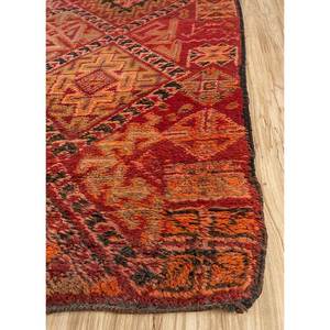 Alfombra de Lana Anudada a Mano Nuray, Diseño Geométrico Abstracto Rojo Naranja, Rectangular, para el Hogar, Entrada o Pasillo, 9x12 - Product Image 4