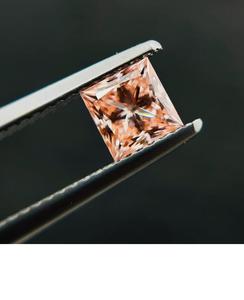 0.69 ct princesse coupe rose laboratoire diamant cultivé en vrac pour bague Solitaire F couleur VS clarté diamant en vrac pour la fabrication de bijoux - Product Image 2