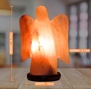 โคมไฟนางฟ้าเกลือหินธรรมชาติสีชมพูปากีสถานสถานอันวาร์ - Product Image 1