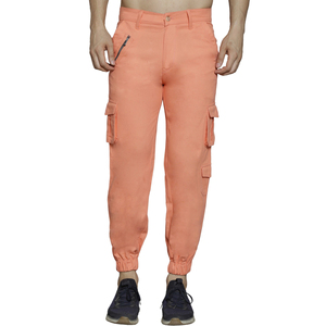 Pantalones cargo para correr de bajo precio para hombres, color sólido cónico con bolsillos laterales para un ambiente de fitness elegante en las tendencias de ropa deportiva - Product Image 1