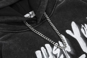 Meilleures ventes Pull-over à capuche à manches longues délavé à l'acide pour hommes avec logo personnalisé Nouveau design Vêtements d'hiver - Product Image 3