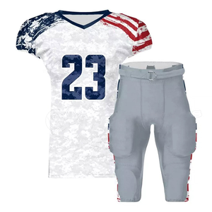 Uniforme de football américain respirant à prix compétitif, logo personnalisé, impression par sublimation, coupe et couture sur mesure - Product Image 1