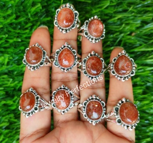 Vente chaude 925 Sterling Silver Sunstone Fine Ring Femmes Tendance Fête De Mariage Gemme Usine Prix De Gros - Product Image 2