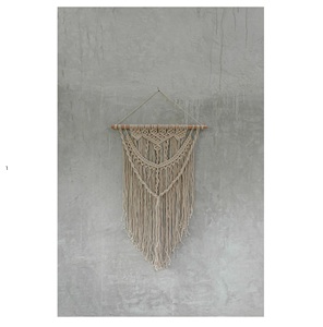 Nouveau grand macramé tenture murale Boho Art mural ornements en coton parfait pour le mariage et la décoration de la maison - Product Image 1